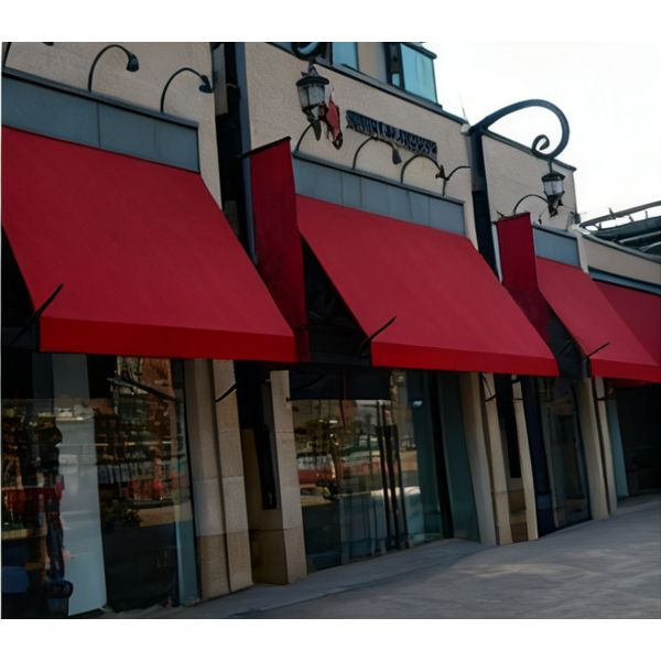Commercial Grade Street Cafe Awning Waterproof Fabric with Custom Printing
