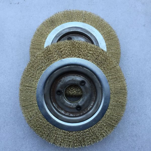 250 * 60 * 45mm Irregular Steel Wire Wheel Cover Plate , Thickness 20mm , Polishing Wheel With 3 Holes