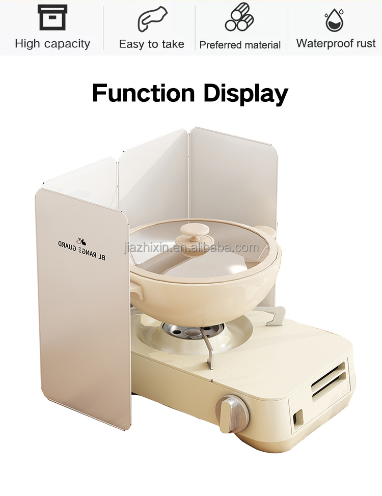 Kitchen Accessories Metal White Foldable Frying Pan Oil  Prevent Protection Screen Kitchen Splash Prevention Stove Baffle Plate