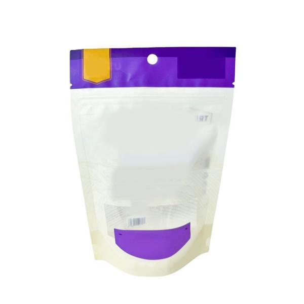 Matte Glossy Finish Stand Up Zipper Pouch PVDC Polyester Laminated For Pet Treat