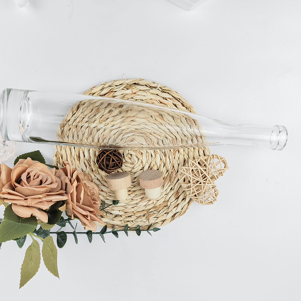 Transparent Glass Bottle for Olive Oil 250ml 500ml 750ml Sealing Type Cork Beverage