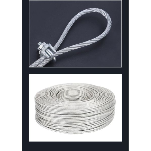 6mm 6x19 Fc 304 7x19 IWRC 10mm 12mm Ungalvanised Steel Wire Rope Cable ±1% Tolerance