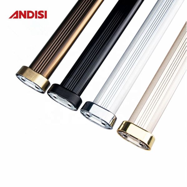 Zinc Alloy Oval Shaped Wardrobe Tube Support for Closet Rod Holder in Chrome Finish
