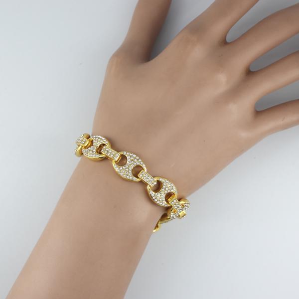 Fashion Hip Hop Coffee Bean Link Necklace Hiphop Cuban Chain Necklace For Women Men Gifts