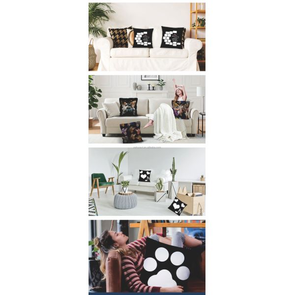 ZELOYAUT 24H Shipping Custom Printing 40*40 and 45*45cm Short Plush Paw Pillow Case Blanks Sublimation Pet Paw Pillow Case