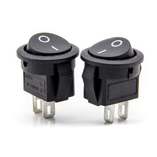 20mm 2 Pin Round On Off On Rocker Switch 6a / 250v 10a / 125v