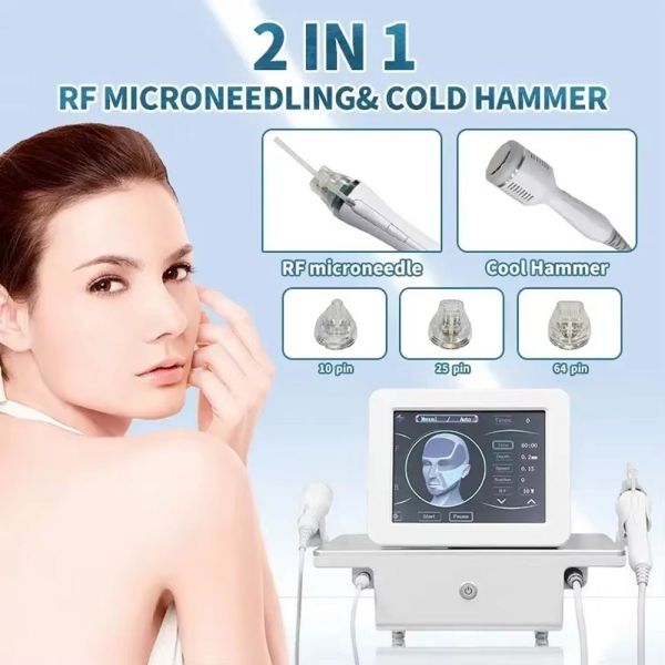 2025 The Most Popular 2 In1 Face Lifting Machine New Gold Mic-Needle Beauty Device Lifting Anti-Aging Beauty Salons.