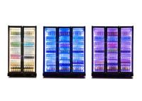 OEM Display Bar do Supermercado Congelador Bebidas Bebidas Frigoríficas Porta de Vidro Frigorífico