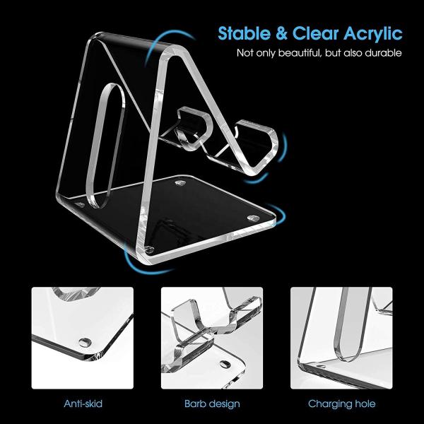 Mobile Cell Phone Display Holder Stand Holder Universal Mini Portable Clear View Desktop