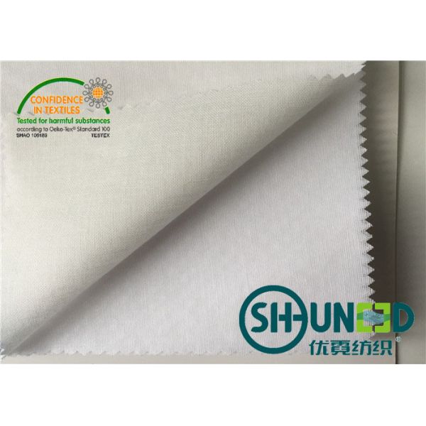 OEKO-TEX Certified 101 gsm Cotton Fusible Interlining with Flat Coating for Shirt Collars and Cuffs