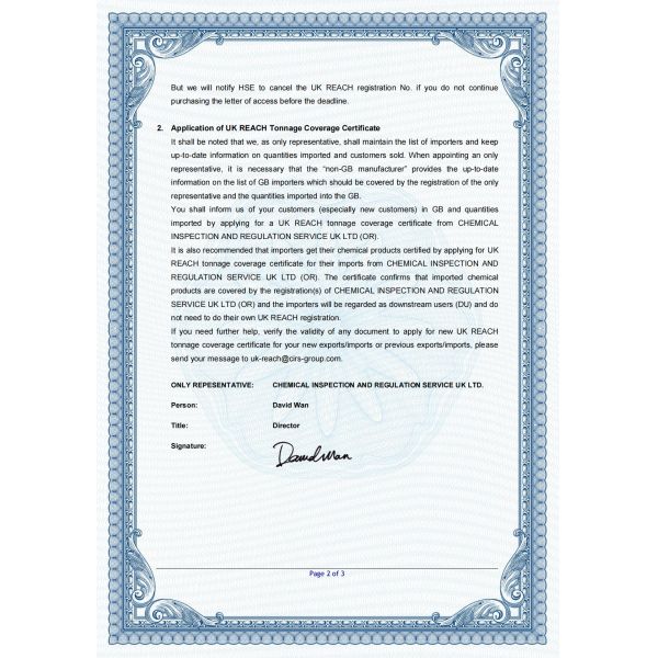 SINOENERGY GROUP Certifications