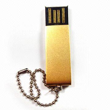 Plástico 512MB, 1GB, 2GB, del OEM memoria USB más pequeña 4GB con un casquillo AT-301B del eslabón giratorio