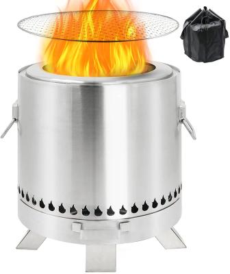 Stainless Steel Outdoor Barbecue Fire Pit  Upgraded Bonfire Fire Pit With Drawer