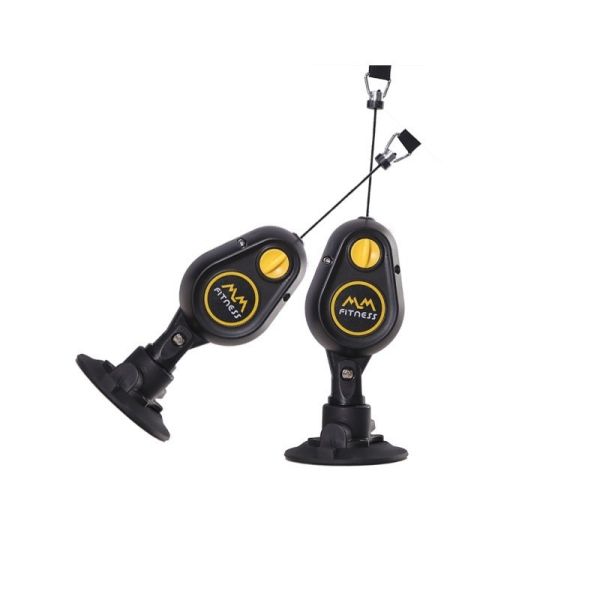 Black Suction Cups Rope Trainer for Cross Fit Training and Elastic Pull Rope Exercise