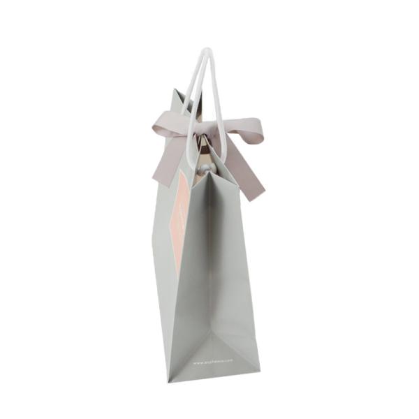 Eco Recycled Gift Bags 200gsm White Kraft Paper Wedding Drawstring Bags