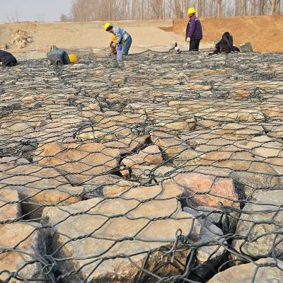 Protégez votre projet avec un treillis métallique en gabion revêtu de PVC pour une protection durable des berges et une stabilisation des pentes