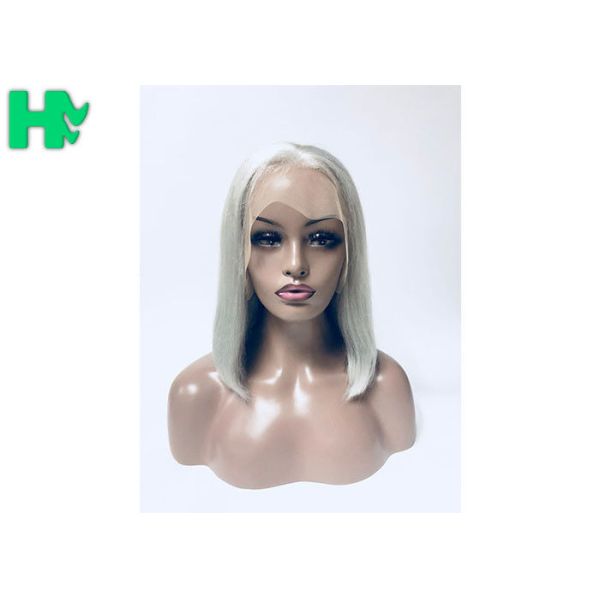 High Density Real Human Hair Wigs For Women Silky Straight Wave Medium Brown