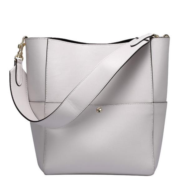 Pure Leather Handbag Bucket Bags for Women Hot Sale Cowhide Single Shoulder Bag