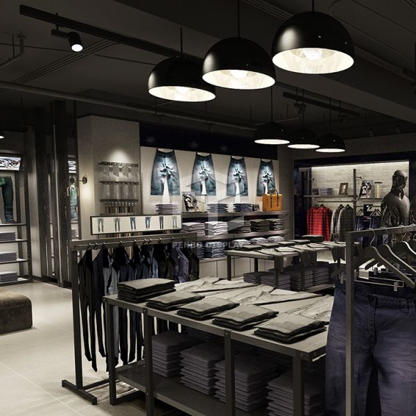 ODM Redecorate Folded Shirt Clothing Shop Display Furniture Morden Style