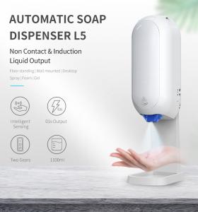 Sanitizer líquido automático sem contato da mão do FCC 1100ml do ABS fixado na