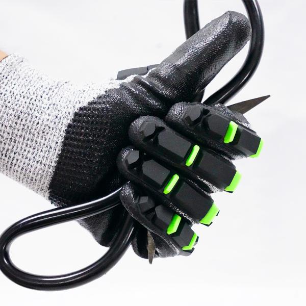 13 Gauge HPPE Cut Proof Nitrile Coating Impact Resistant TPR Gloves Durable Grip