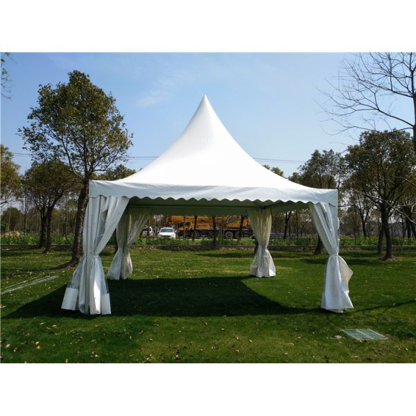 Waterproof White PVC Pagoda Party Tent For Outdoor Party Events Cold Resistant
