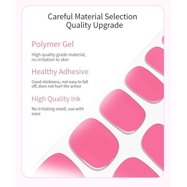 Wholesale Oem Customize Logo High Quality Full Wraps Strips Easy to Apply Semi Cured Nail Wraps Sticker