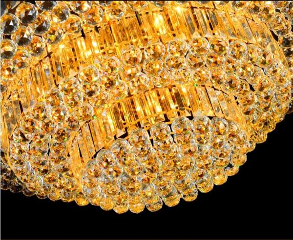 JYLIGHTING Large Custom Gold Luxury Ceiling Hanging Lamp Chandeliers K9 Crystal Chandeliers European Style in Hotel Villa Lobby