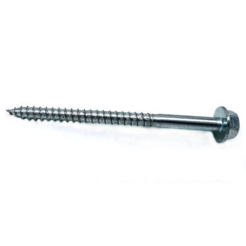 Ss304 / 316 Stainless Self Tapping Screws Hex Flange Head White Zinc Plated