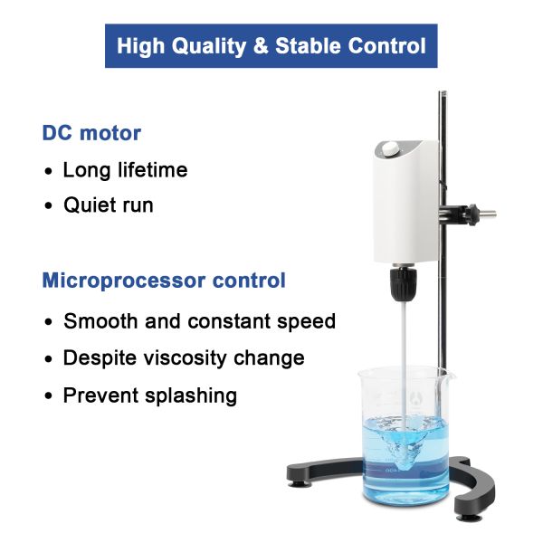 OLED Digital Overhead Stirrer 10L Overhead Laboratory Stirrer 200RPM - 2500RPM OS10-Pro