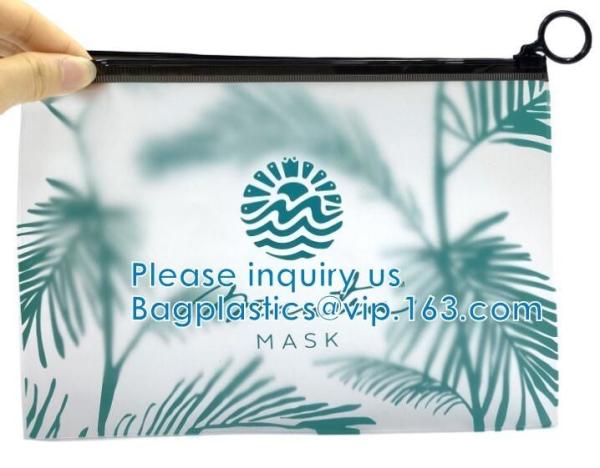 Custom Frosted Biodegradable Apparel ,Clothes, Garment, T Shirt, Swimwear, Packaging, Slider Zipper Bag