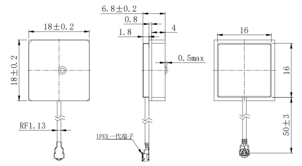 Single Beidou Positioning Built In Ceramic Chip Antenna Satellite Navigation Car Marine HT-184GB