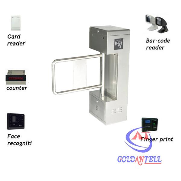 Porta bidirecional da barreira do balanço do mecanismo da passagem com cartão/impressão digital do RFID