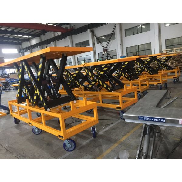 6 Wheeler 2200lbs  1500 Lbs 1000 Lb Electric Lift Table Cart Large