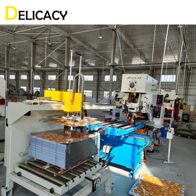 Máquina para fabricação de tampas de ferro 380V Máquina integrada de alimentação e perfuração de chapa metálica