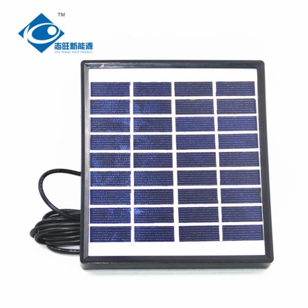 O vidro de Zhiwang 9V Mini Poly Photovoltaic Solar Panel 1.5W laminou o carregador ZW-1.5W-9V do painel solar
