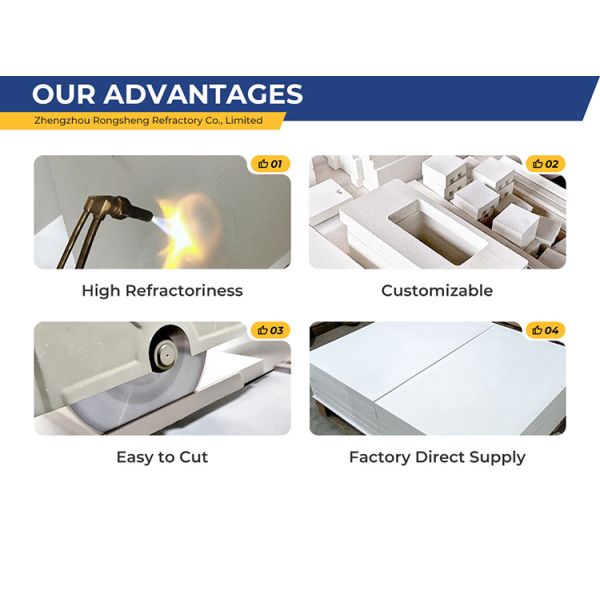 Furnace Kiln Boiler Refractory Materials Ceramic Fibre Board 1260C 1430C Aluminum Silicate Insulation Boards