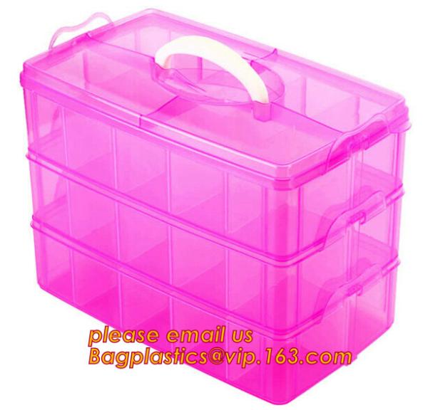 Plastic Storage Box With 15 Removable Compartments Tool Containers, plastic divided storage box for candy and nuts