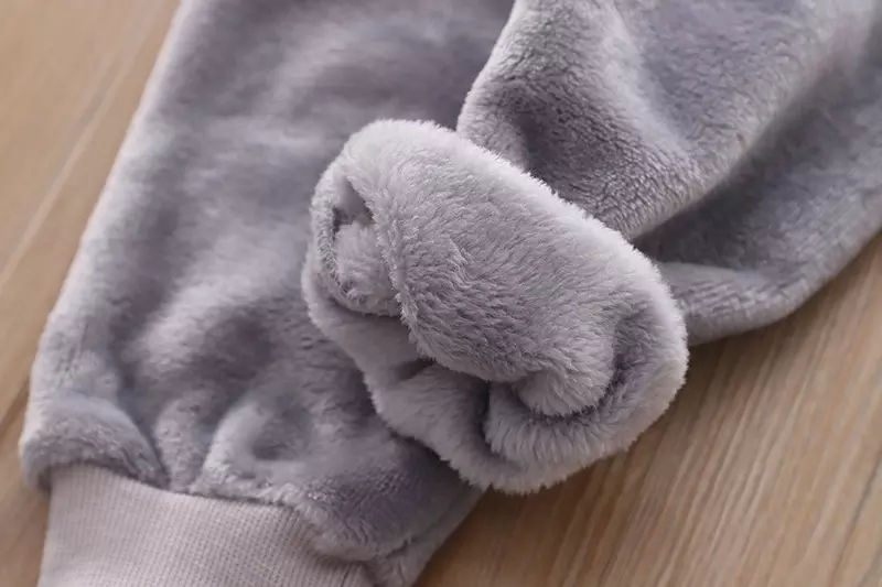 0.9M 35.4in Blue Children'S Pajamas Sets Winter Thick Warm Flannel Pajama Sets