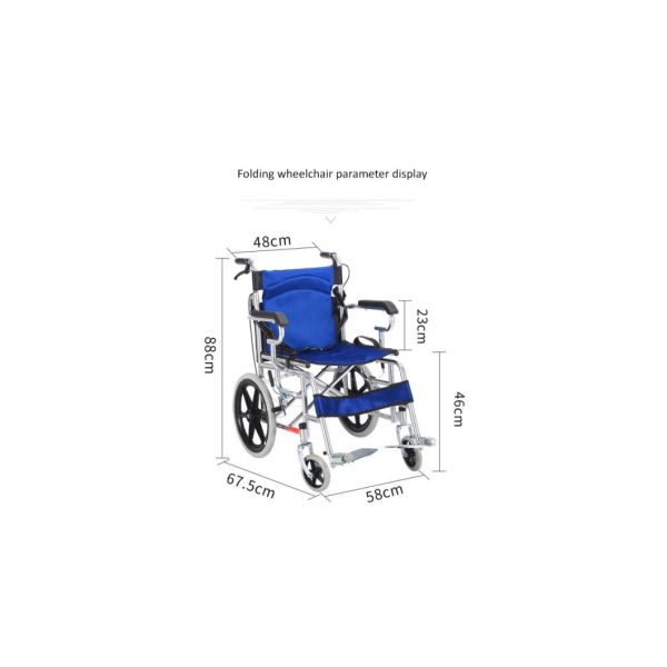 Breathable Fabric Cushion Tianjin Producer Chrome Frame Folding Steel Manual Wheelchair