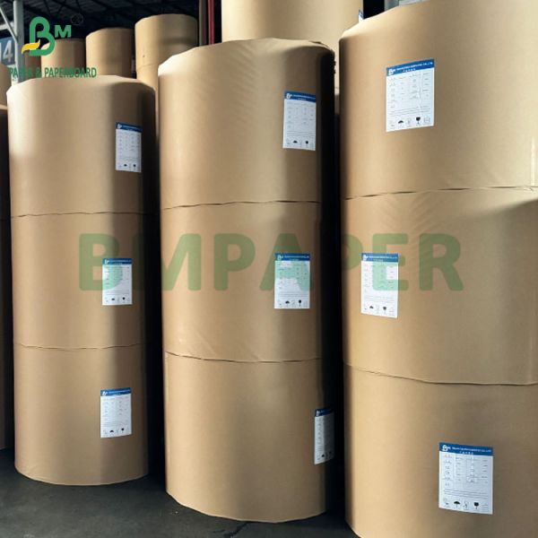 Virgin Wood Pulp 30GSM to 120GSM Unbleached MG Ribbed Kraft Wrapping Paper