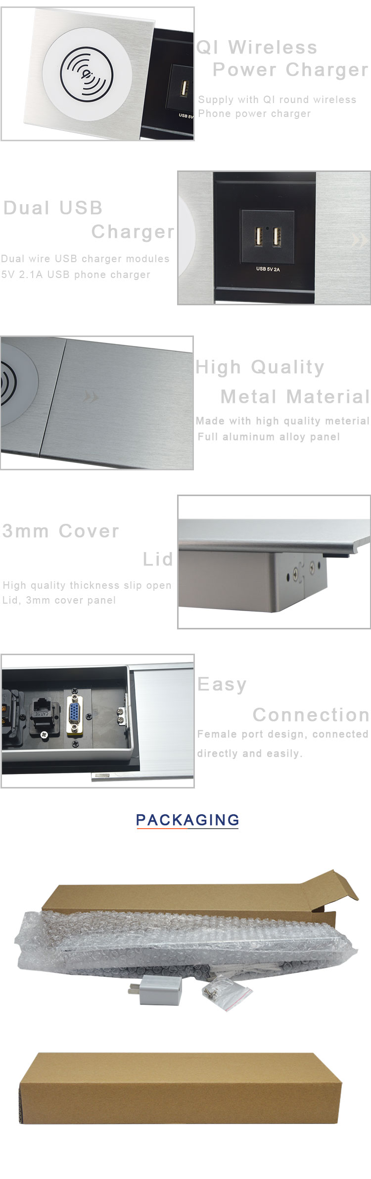 Сползать гнездо ЕС электророзетки с заряжателем USB