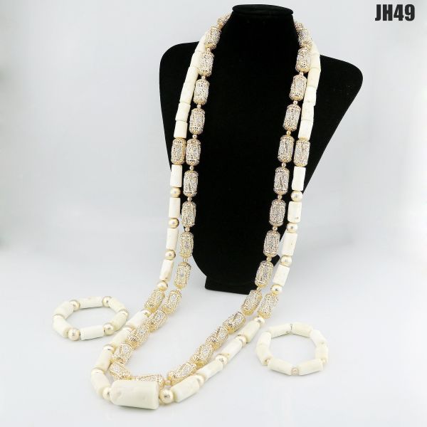 Orange Coral Beads Crown Dubai Necklace Jewelry Beads Indian Bridal Orange Jewellery Set