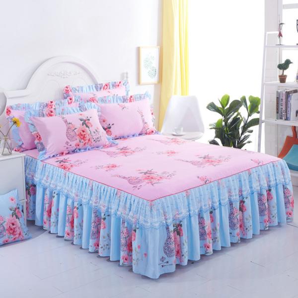 Bed Skirt Sheet Set with 100% Polyester Fabric and National Standards Color Fastness