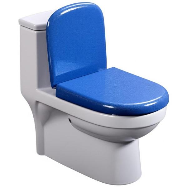 Cuvette rectangulaire sans bride WC à couplage rapproché Cuvette de toilette en deux parties avec abattant à fermeture douce et couvercle de réservoir fin pour le marché russe