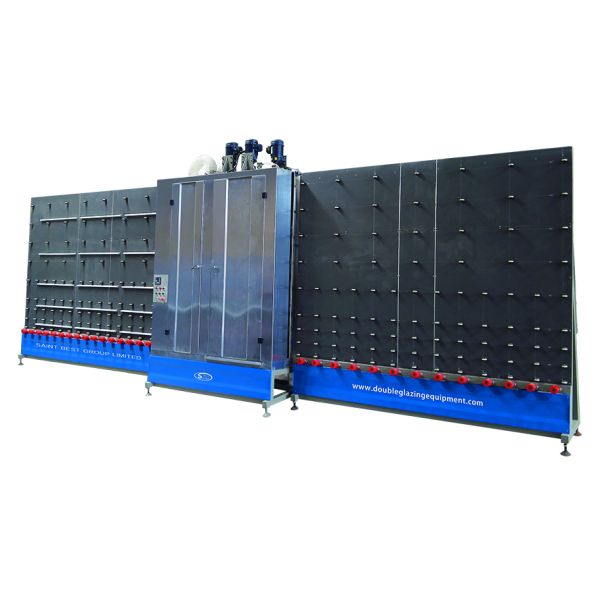 2000Mm Vertical Low - E industrial glass washer Equipment 3 Pairs Brushes,Vertical Flat Glass Washing Machine