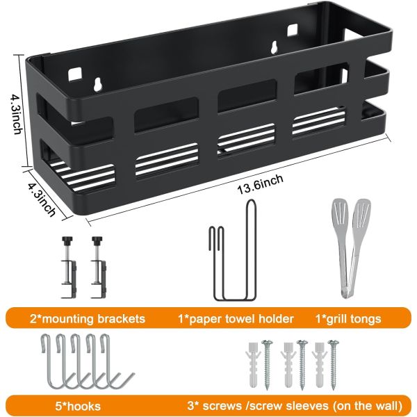 Грилл-кадди для Blackstone 28/36/22/17 дюймов Универсальный барбекю-грилл-кадди для наружного гриля с бумажным держателем для полотенцев и 9 