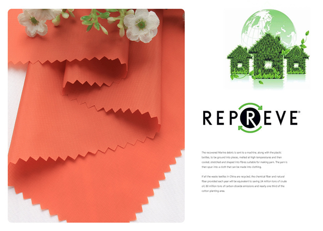400T Ripstop Taffeta 100% Recycled Polyester Fabric