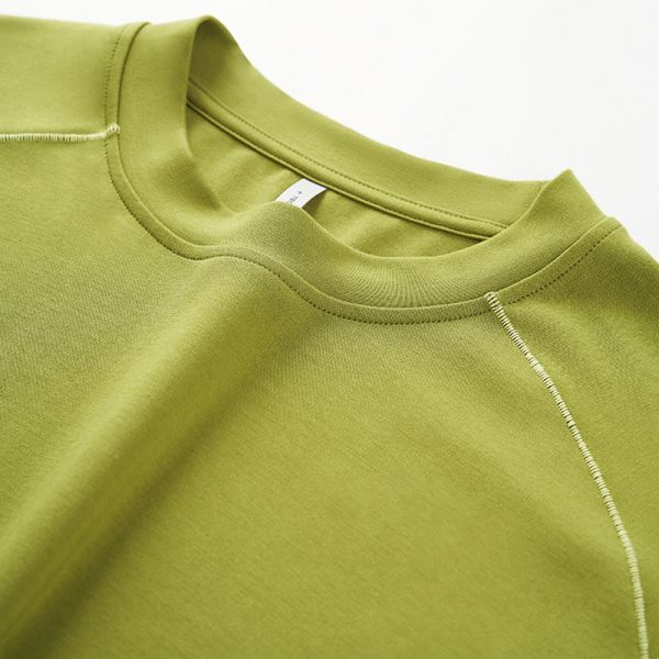 Modal Cotton Blend Long Sleeve Top, Soft Stretch Casual Basic Tee | OEM & ODM Supported, Custom Logo, Fabric & Color Available