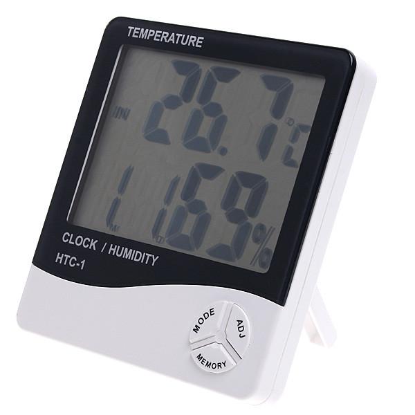 HTC-1 Digital LCD Thermometer Hygrometer Temperature Humidity Meter Gauge for Clock Alarm